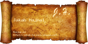 Jakab Hajnal névjegykártya
